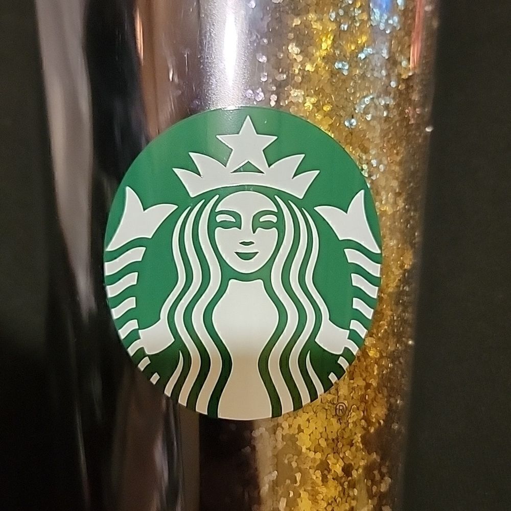 Starbucks 2020 Holiday Navy Glitter Ombré 16oz Tumbler NWT